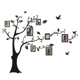 Arbre photo noir trois générations salon amovible TV canapé fond sticker mural peinture chambre
