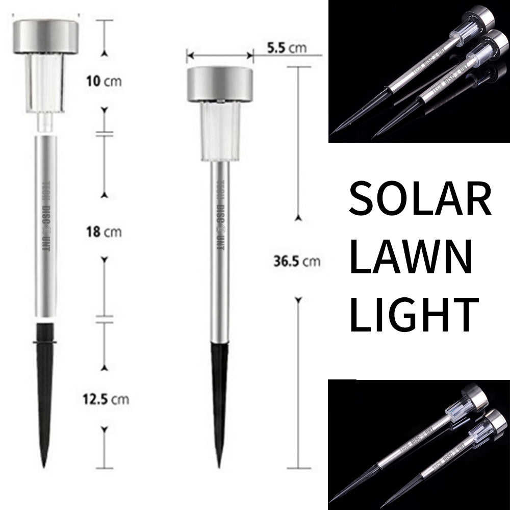 TD® Lampe extérieure solaire détecteur éclairage jardin lanterne lumineuse LED économie energie allée chemin herbes en acier inoxyda