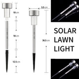 TD® Lampe extérieure solaire détecteur éclairage jardin lanterne lumineuse LED économie energie allée chemin herbes en acier inoxyda