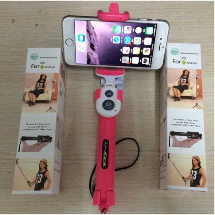 TD® Trépied Levier Retardateur Selfie de Smartphone/ Téléphone cellulaire Bluetooth Universal Selfie/ Bâton de Selfie