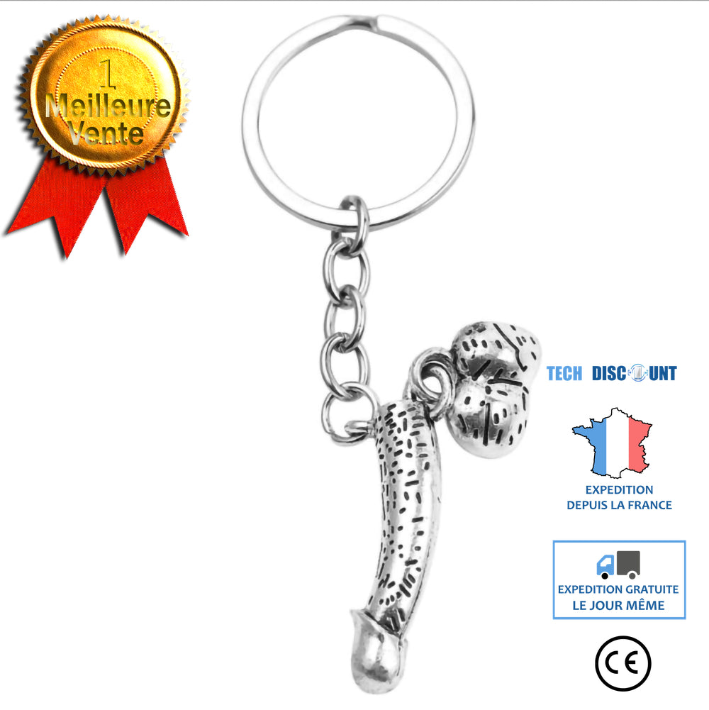 TD® Halloween cadeau homme porte clés mâle organes génitaux porte clés pour amoureux métal Sexy porte clés individ