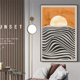 TD® Matisse coucher de soleil crépuscule salon fond peinture murale abstraite peinture décorative salon moderne peinture décorative