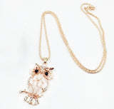 HTBE® Collier Hibou à la mode et exquis Pendentif Accessoires du vêtement Chaîne de pull animal tout-en-un Mignon et beau, le meille