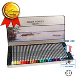 TD® Set de Crayons de Couleurs en Boîte de Fer/72 Couleurs Coloriage Dessins/ Avec fournitures de coloriage numérotées/ Art huileux