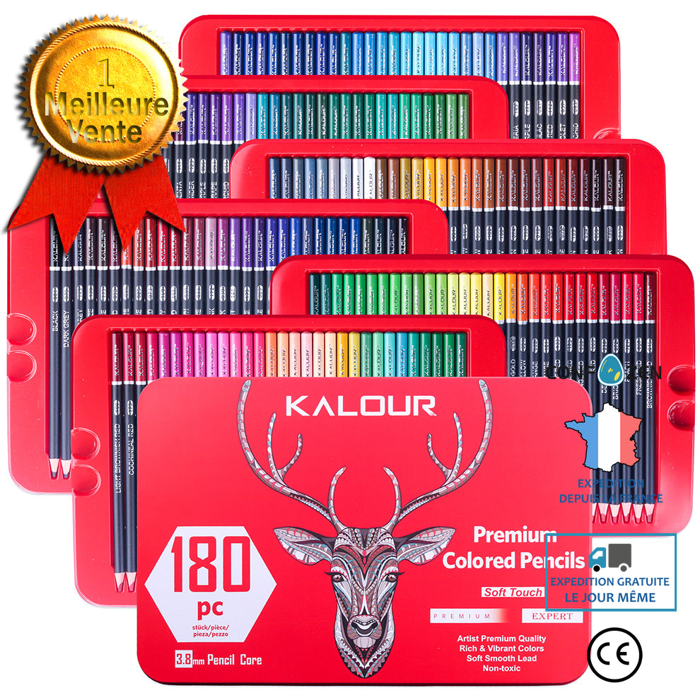Ensemble de plomb de couleur 180 couleurs crayon de couleur fournitures d'art professionnel ensemble de peinture peint à la m