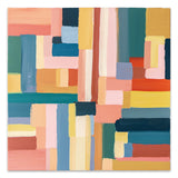 TD® Entrée restaurant peinture décorative abstraite rétro suspendu peinture carré nostalgique littérature et art nordique fond mural