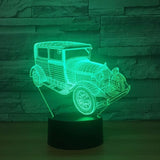 TD® Lampe optique poser décoratif tactile 7 couleurs illusion optique - ancienne voiture - faible consommation câble USB 3 piles AAA