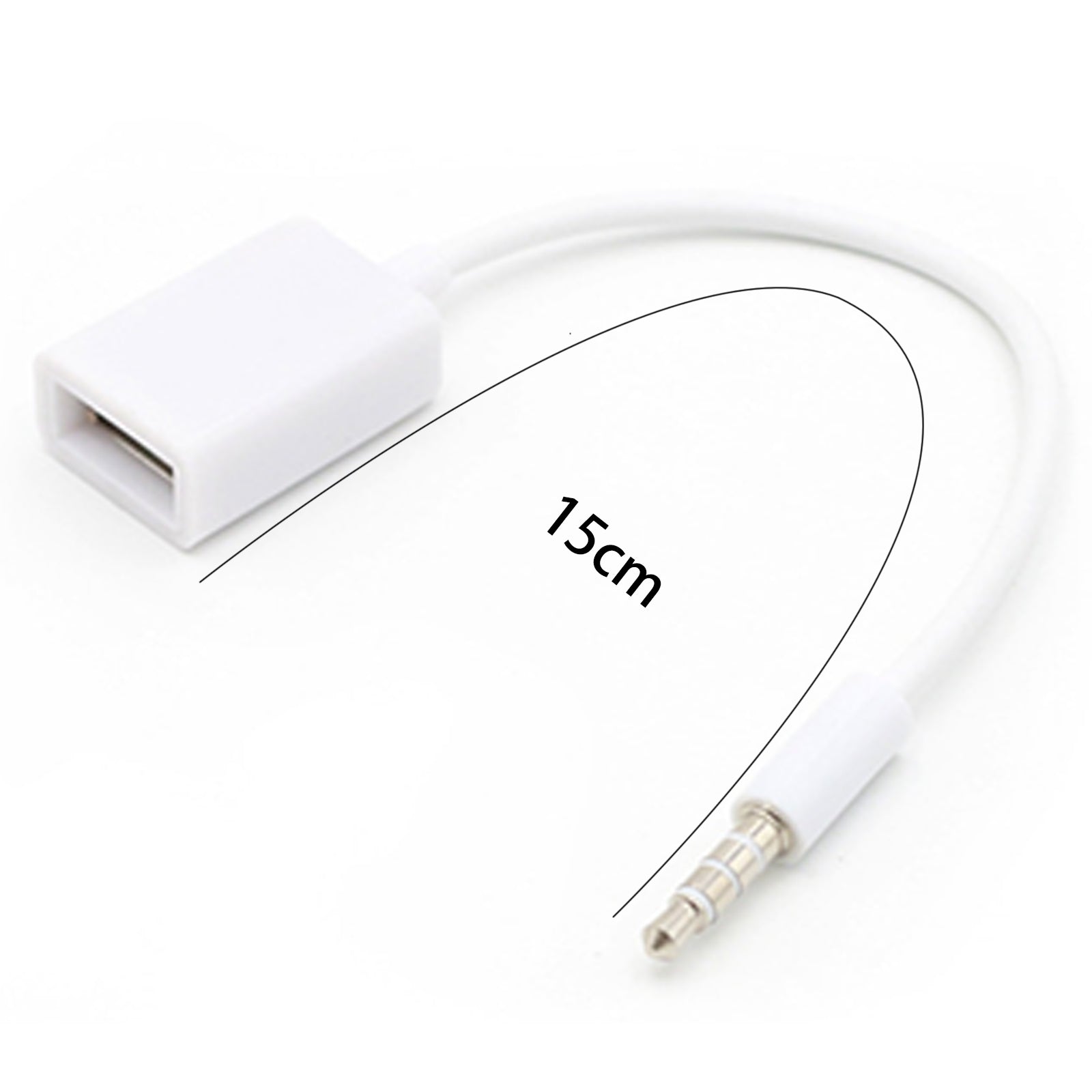 TD® Câble USB de voiture femelle OTG audio de voiture MP3 3.5 vers câble de conversion audio Câble AUX de voiture
