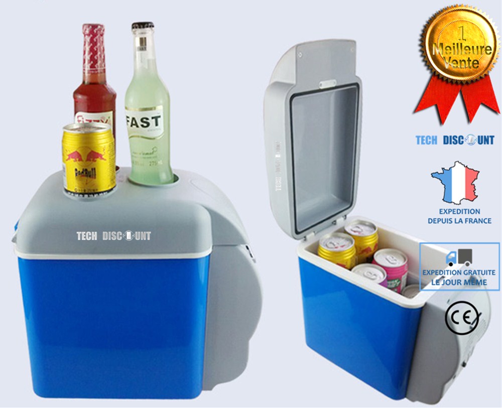 TD® Réfrigérateur congélateur 1 porte bas usage chaud froid portable petit mini camping glacière température voyage 12v pratique