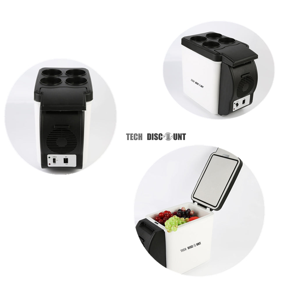 TD® Réfrigérateur congélateur 1 porte bas usage chaud froid portable petit mini bureau camping glacière température voyage 12v prati