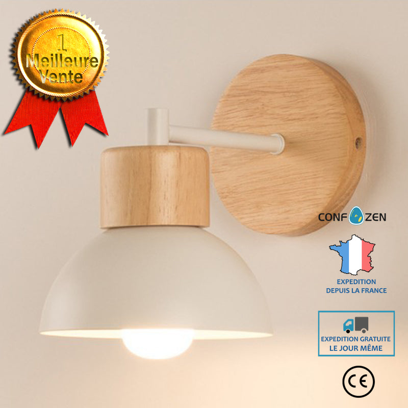 Applique demi-cercle bois personnalité créative moderne simplicité balcon escalier chambre chevet