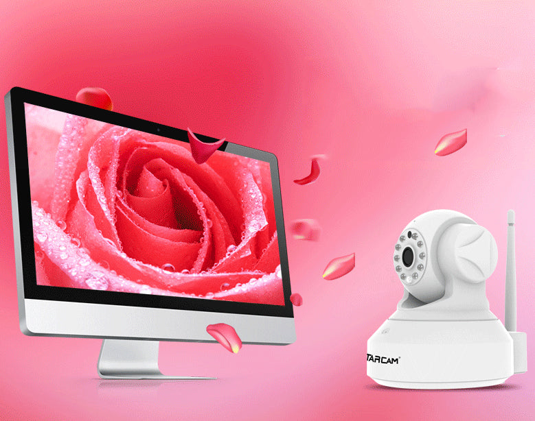 TD® Caméra haute qualité wanscam HW0024 1.0 Mega px 720P HD TF- carte de sécurité IP IR -Cut - blanc