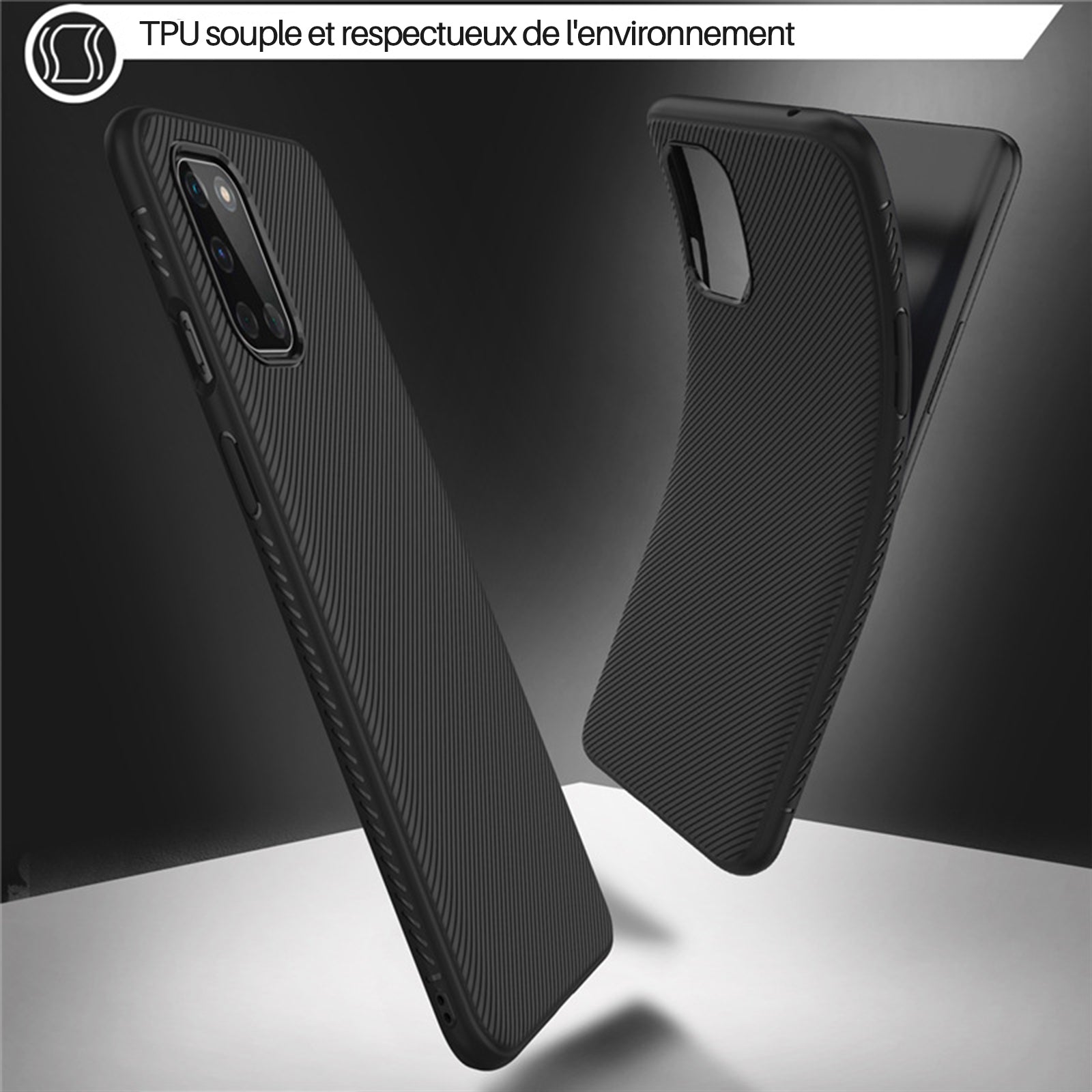 TD® Oneplus8T coque arrière pour téléphone portable coque simple pour téléphone portable coque de protection anti-chute en TPU
