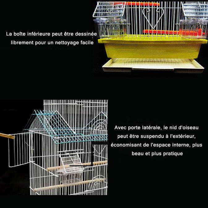 Cage à oiseaux surdimensionnée perruche volière bleu cage à oiseaux