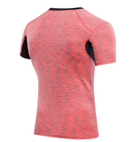 T-shirt moulant à manches courtes pour homme sport fitness course à pied entraînement manches courtes séchage rapide chemise