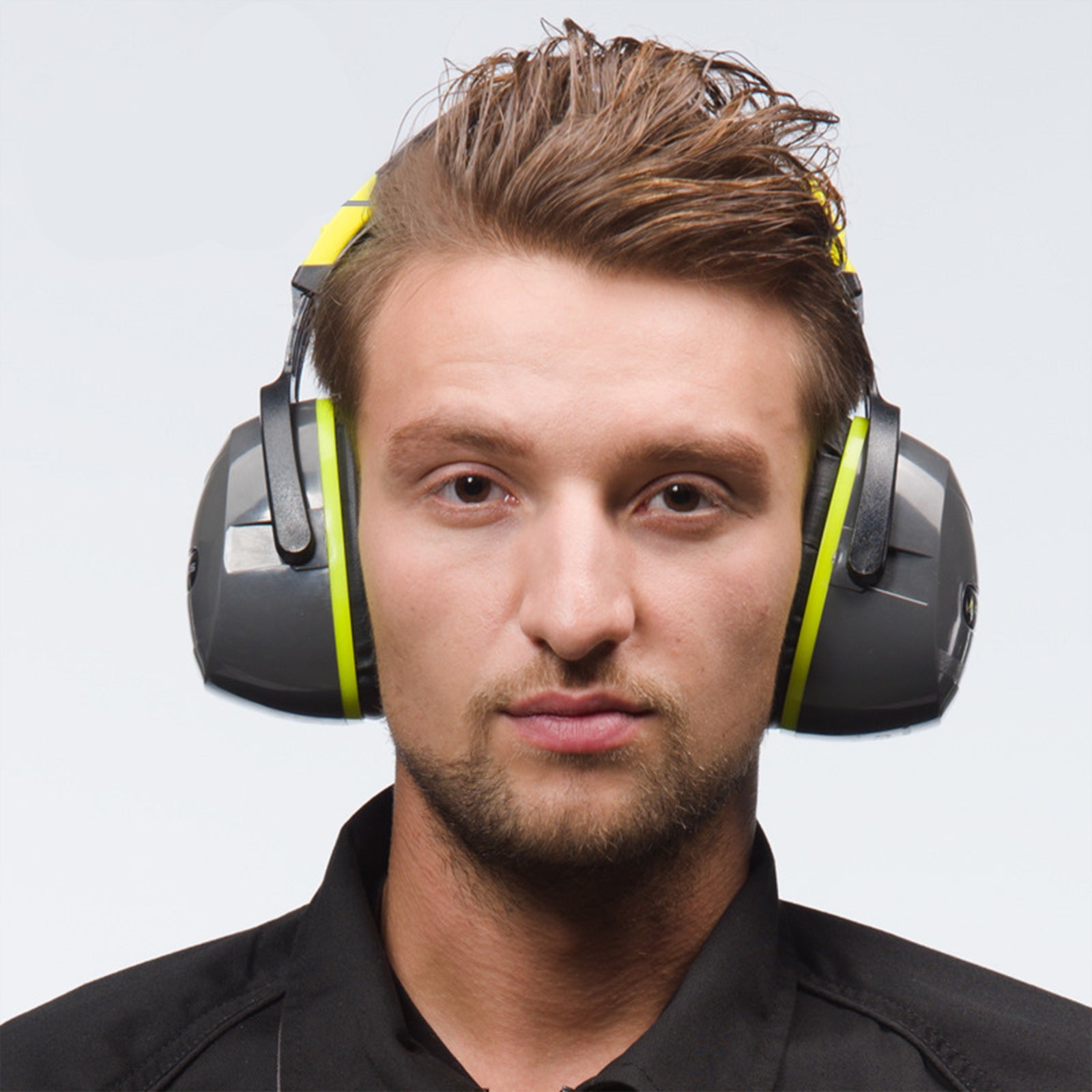 TD® Cache-oreilles anti-bruit et insonorisé, apprentissage du son du sommeil, casque noir réglable pliable sans fil monté sur la têt