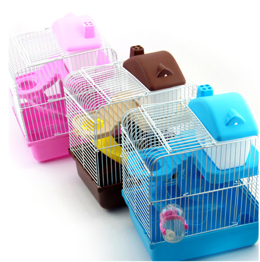 TD® Cage rotative pour hamster bleu à 2 couches