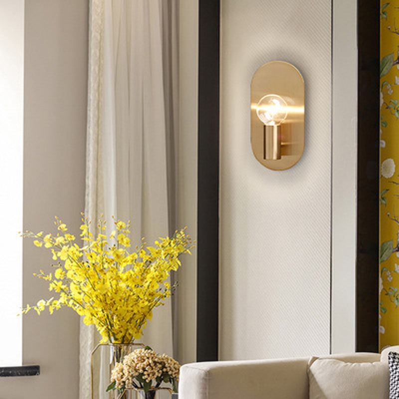 Applique tout bronze Simplicité nordique Métal créatif Mur TV chambre chevet