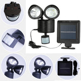 TD® LED solaire détection mouvement lumière extérieur IP44 économie d'énergie étanche sans fil puissance sport 8h temps de soleil st