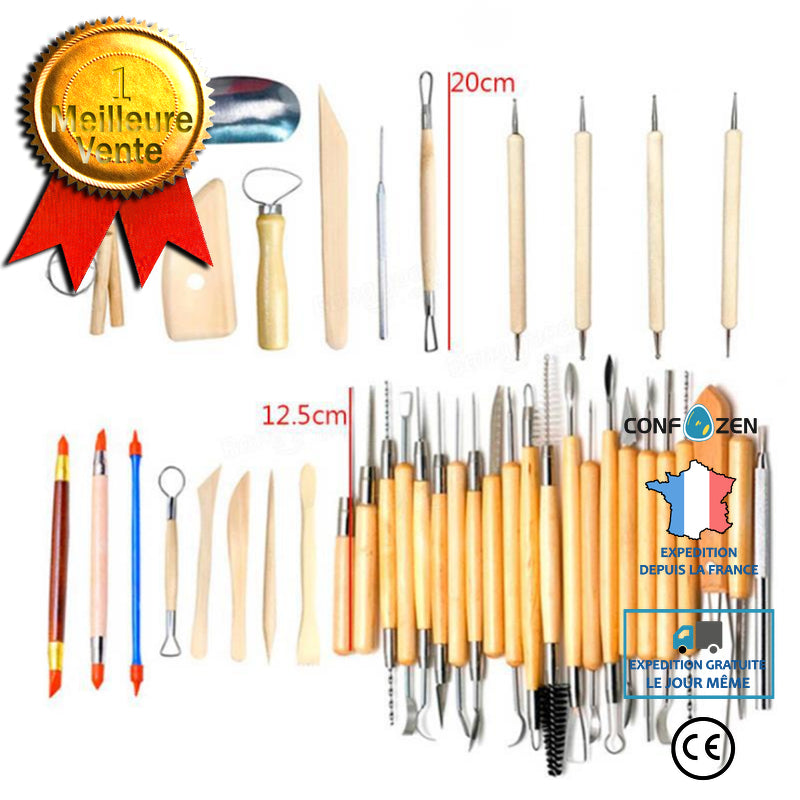 Outils de peinture Outils de sculpture en argile de poterie Ensemble de sculpture en argile de bricolage Ensemble d'outils en