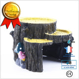 Aquarium aquarium ornements aménagement paysager aquatique résine reptile jouet abri chambre cachée souche animaux cadeaux Ha