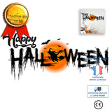 TD® Halloween decoration HappyHalloween Wall Sticker Effrayant Halloween Autocollant Dessin Animé Drôle Sorcière Autocollant