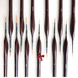 Ensemble de peinture pinceau dessin stylo tige triangulaire détail brosse brosse crochet ligne stylo peinture doré Nylon chev