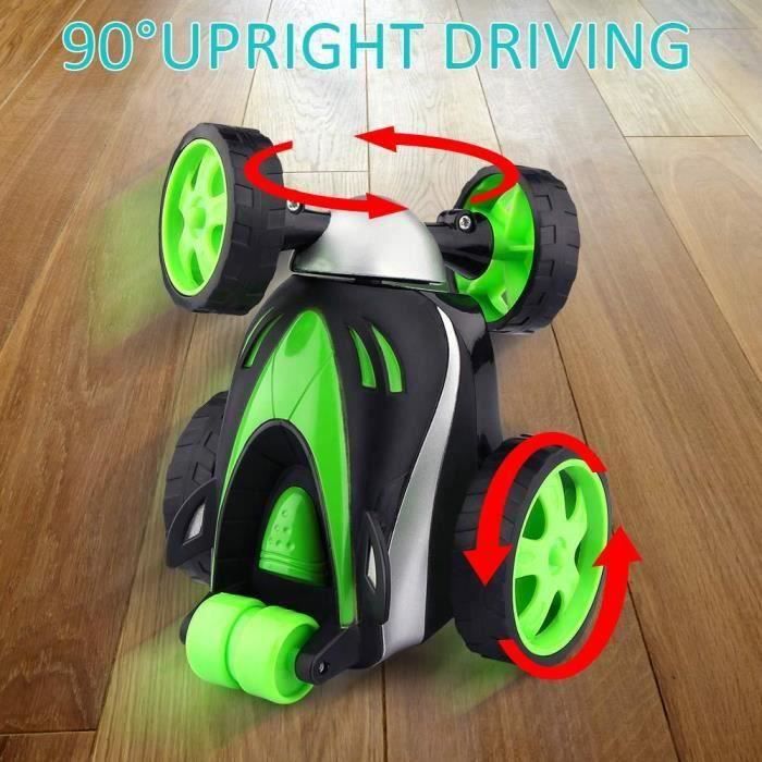 TD® Voiture à Quatre Roues,Véhicule télécommandé,Rotation à 360 degrés, Sûr et Durable,Cadeau cadeau de Noël pour enfants-Vert