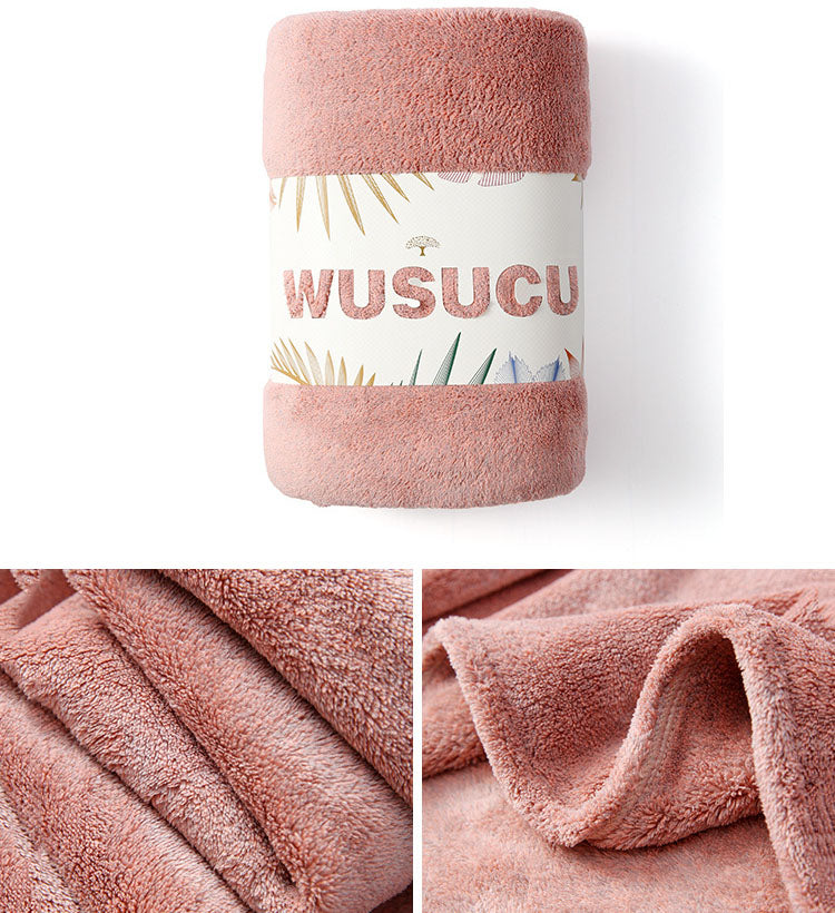 Serviette de bain serviette polaire corail serviette bain serviette de bain absorbante épaissie rose enfants adulte serviette