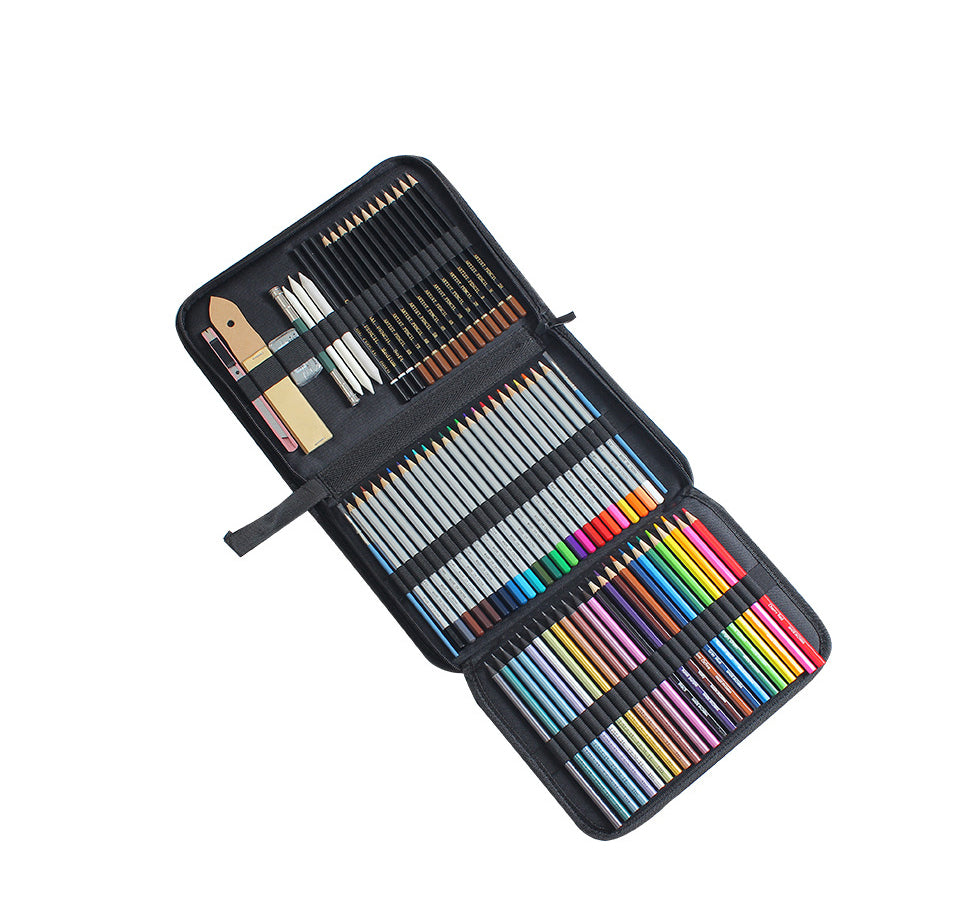 Croquis en bois dessin portable sac à main peinture étudiant étude papeterie dessin crayons, crayons de couleur professionnel