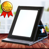 TD® Miroir pliable en cuir miroir pliant miroir de maquillage miroir de beauté portable haute définition petit miroir cadeau noir