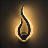 Applique flamme LED Acrylique Simplicité moderne Tête de lit de chambre Toile de fond TV balcon