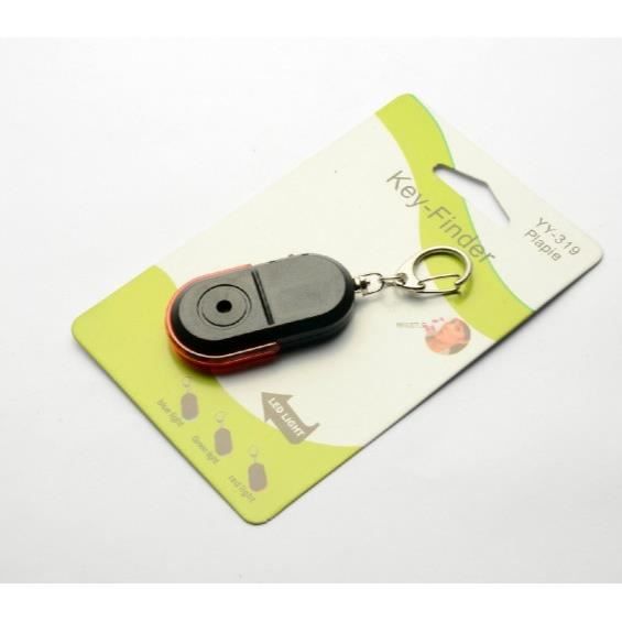 TD® Porte-clés LED sans fil contrôle de sifflet anti-perte alarme finder Dulcet Localisateur de clés avec signal et flash lumineux
