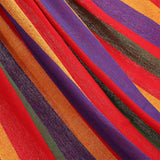 TD® Hamac en toile renforcé anti-renversement double extérieur avec bâton en bois incurvé hamac arc-en-ciel balançoire paresseux