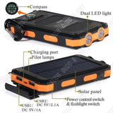 TD® batterie externe solaire haute capacité etanche 8000mAh iphone chargeur portable de secours samsung powerbank telephone waterpro