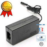 TD® Adaptateur d'alimentation au pied multifonction 12 ~ 24V 90W avec tête cc remplaçable prise entièrement en cuivre nickelé