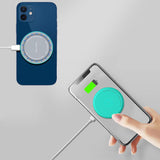 TD® Chargeur sans fil magnétique iPhone12 chargeur rapide de téléphone portable chargeur magnétique respiratoire noir