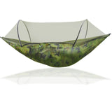 TD® Hamac de moustiquaire à pôle à ouverture rapide automatique hamac en nylon de camouflage de camping en plein air avec moustiquai