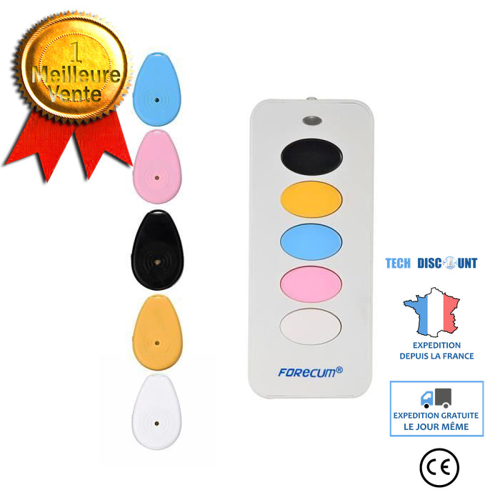 TD® Recherche de Clé Intelligente Sans Fil Clé avec 5 Récepteurs Couleur Pour Localisateur de clé perdu