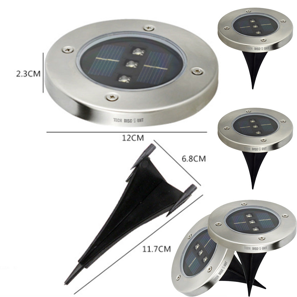 TD® Lampe extérieure solaire détecteur éclairage jardin lanterne lumineuse LED économie energie allée chemin herbes en acier inoxyda