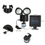 TD® LED solaire détection mouvement lumière extérieur IP44 économie d'énergie étanche sans fil puissance sport 8h temps de soleil st
