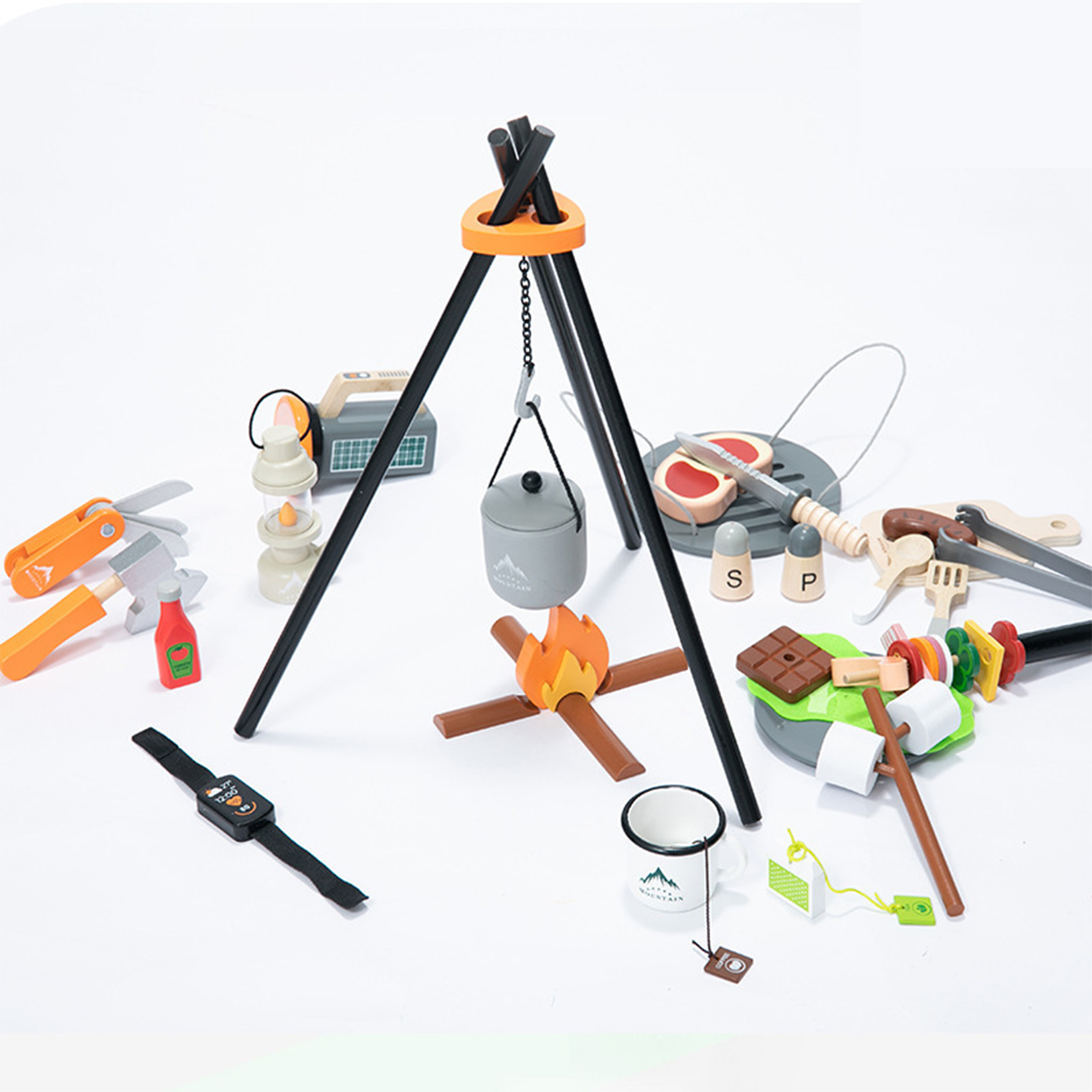 TD® Jouer maison jeu pour enfants jouets simulation camping feu de joie jeu de pique-nique barbecue coupe amusant jouets éducatifs