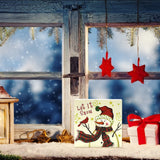 Artisanat de Noël Décorations carrées en bois Décorations de bonhomme de neige de Noël Décorations d'artisanat en bois fête m