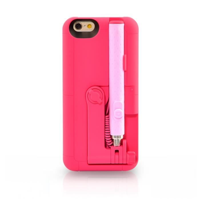 TD® Coque pour iPhone 6 / 4.7 inch / Diffusion vidéo direct Coque de téléphone dédié levier Retardateur de téléphone mobile Rouge