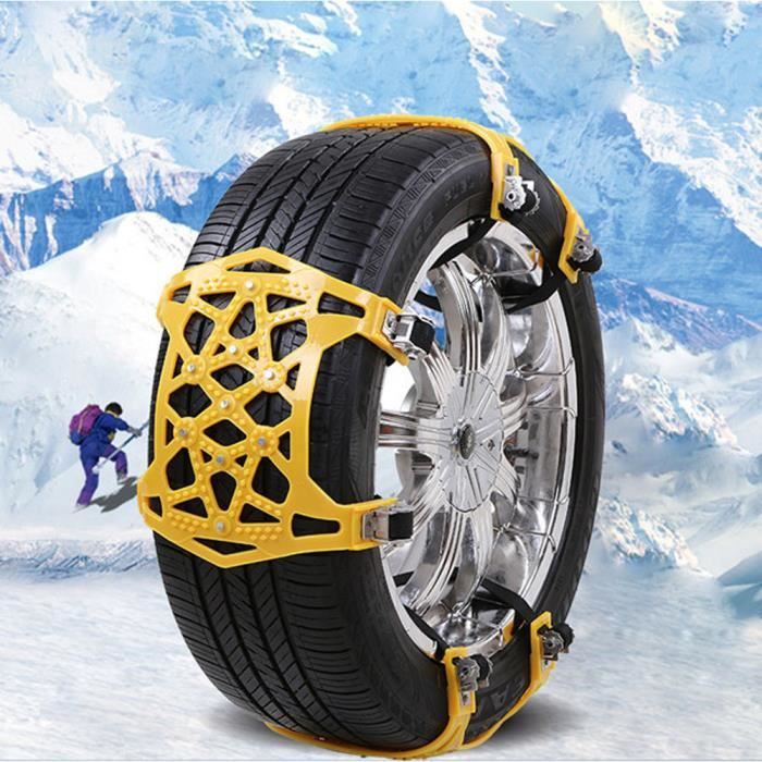 TD® Chaînes de Neige pour Pneus/ Voiture,Camion 2 Pièces/ Hiver Ceinture anti-Dérapantes