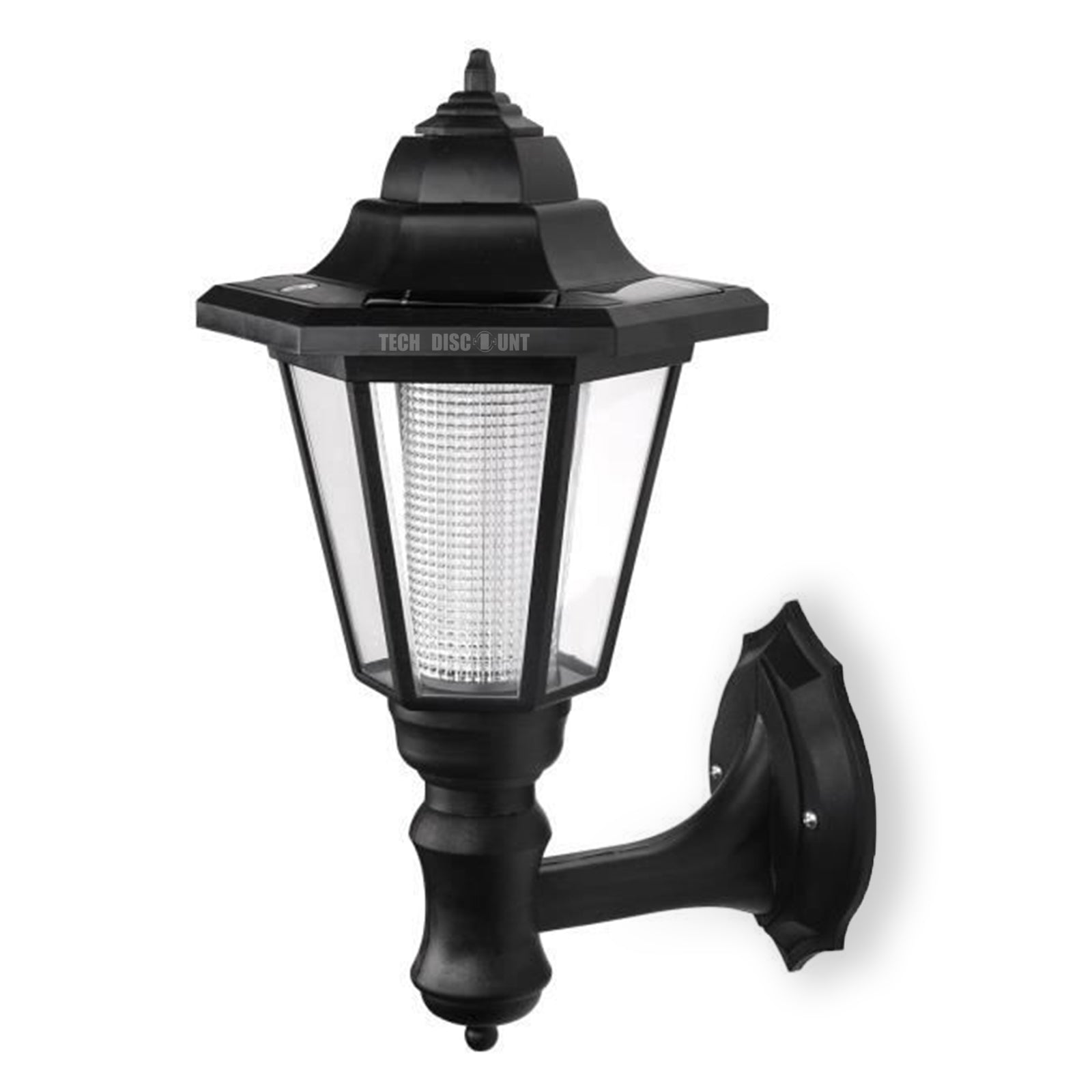 TD® LED solaire lapadaire blanc chaud souterrain éclairage lumière extérieur terrasse jardin chemin escalier patio mini lampe noire
