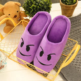 TD® Chaussons en Paire 36/37 Violet jaune Peluche-Pantoufles/ Cadeau de Noel homme Femme-paire