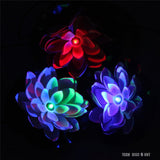 TD® Lampe solaire fleur lotus étanche flottante applique extérieur jardin Multi-couleur vœux fantaisie lumière fête cadeau décoratio