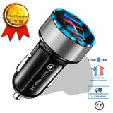 adaptateur allume cigare USB charge téléphone 3.1A charge rapide alimentation multifonctions affichage LCD automobile multipr