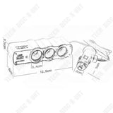 TD® Multiprise allume-cigare triple prise  + prise USB rechargement appareils périphériques téléphone tablettes voiture adaptateur